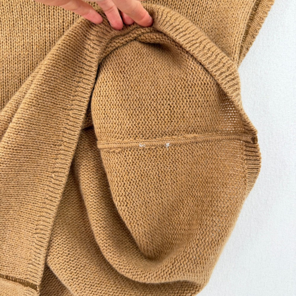 THE ROW Giselle Cashmere Turleneck Sweater Womens Medium Camel Brown Sleeveless - Picture 12 of 16